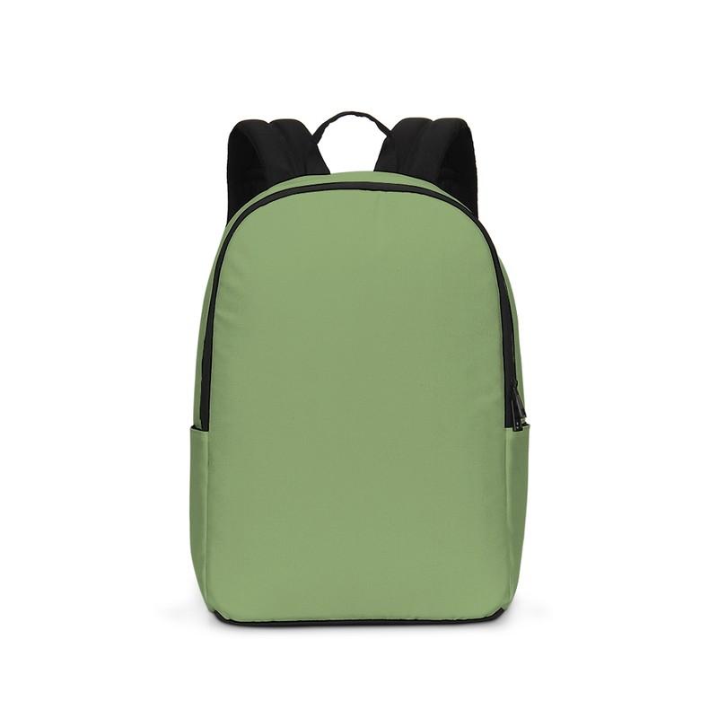 Muted Warm Green Waterproof Backpack C30M0Y60K30 - Backpack