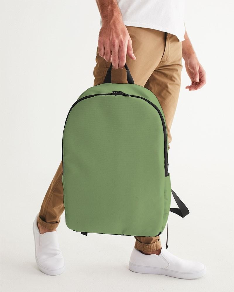 Muted Warm Green Waterproof Backpack C30M0Y60K30 - Backpack Holding