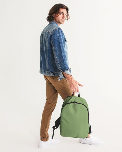 Muted Warm Green Waterproof Backpack C30M0Y60K30 - Man 1