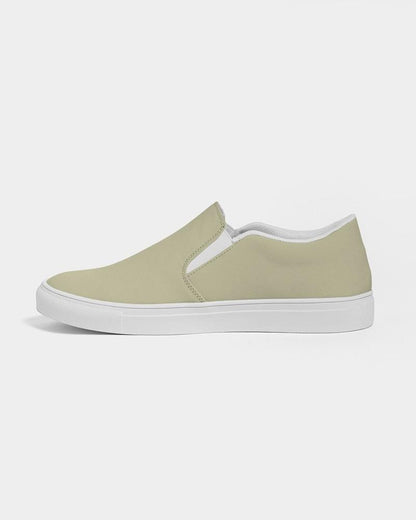 Muted Yellow Men's Slip-On Canvas Sneakers C0M0Y30K30 - Side 1