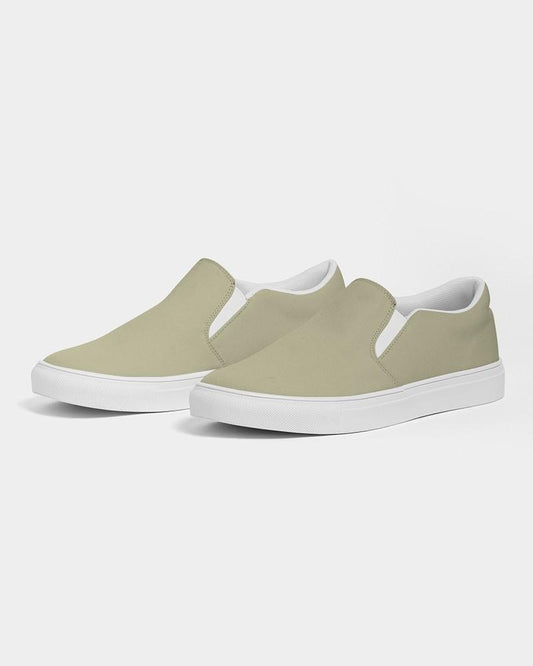 Muted Yellow Men's Slip-On Canvas Sneakers C0M0Y30K30 - Side 3