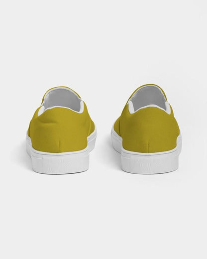 Muted Yellow Men's Slip-On Canvas Sneakers C0M12Y100K30 - Back