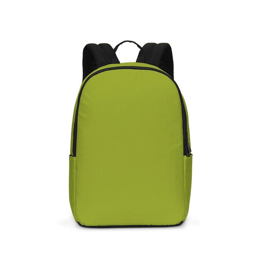 Muted Yellow Warm Green Waterproof Backpack C25M0Y100K30 - Backpack