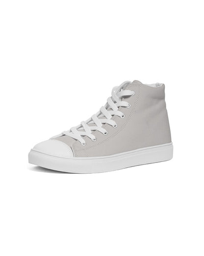 Pale Brown High-Top Canvas Sneakers C10M10Y10K0 - Side 2