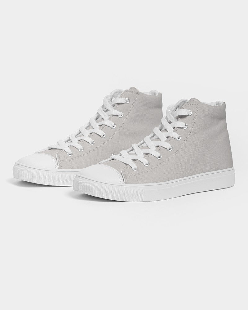 Pale Brown High-Top Canvas Sneakers C10M10Y10K0 - Side 3