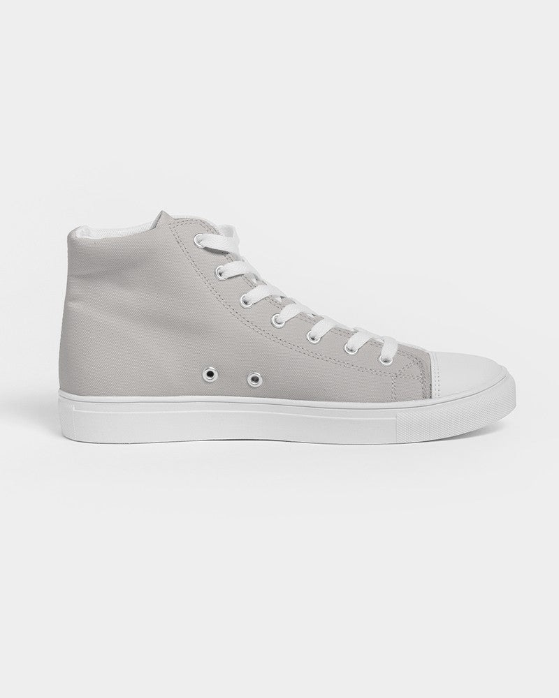 Pale Brown High-Top Canvas Sneakers C10M10Y10K0 - Side 4