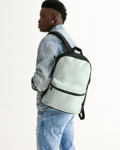 Pale Green Canvas Backpack C10M0Y10K0 - Man Back CloseUp