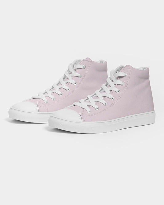 Pale Magenta High-Top Canvas Sneakers C0M10Y0K0 - Side 3