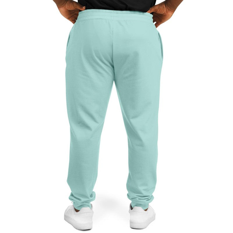 Pale Pastel Blue Cool Green Joggers PLUS C30M0Y15K0 - Man Back