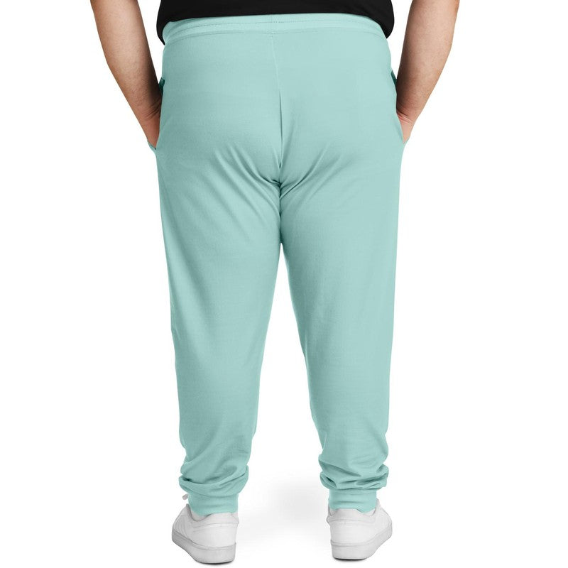 Pale Pastel Blue Cool Green Joggers PLUS C30M0Y15K0 - Man Back 2