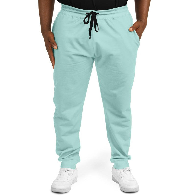 Pale Pastel Blue Cool Green Joggers PLUS C30M0Y15K0 - Man Front