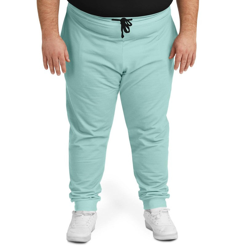 Pale Pastel Blue Cool Green Joggers PLUS C30M0Y15K0 - Man Front 2