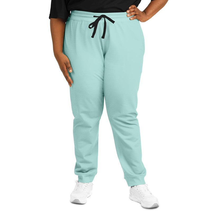 Pale Pastel Blue Cool Green Joggers PLUS C30M0Y15K0 - Woman Front