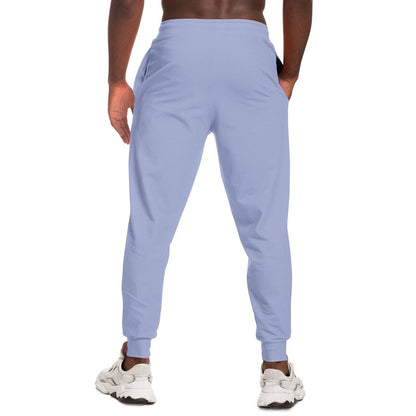 Pale Pastel Blue Joggers C30M22Y0K0 - Man Back