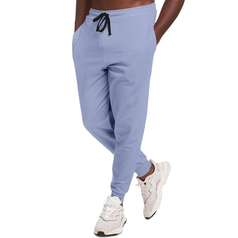 Pale Pastel Blue Joggers C30M22Y0K0 - Man Side