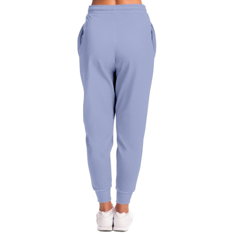 Pale Pastel Blue Joggers C30M22Y0K0 - Woman Back