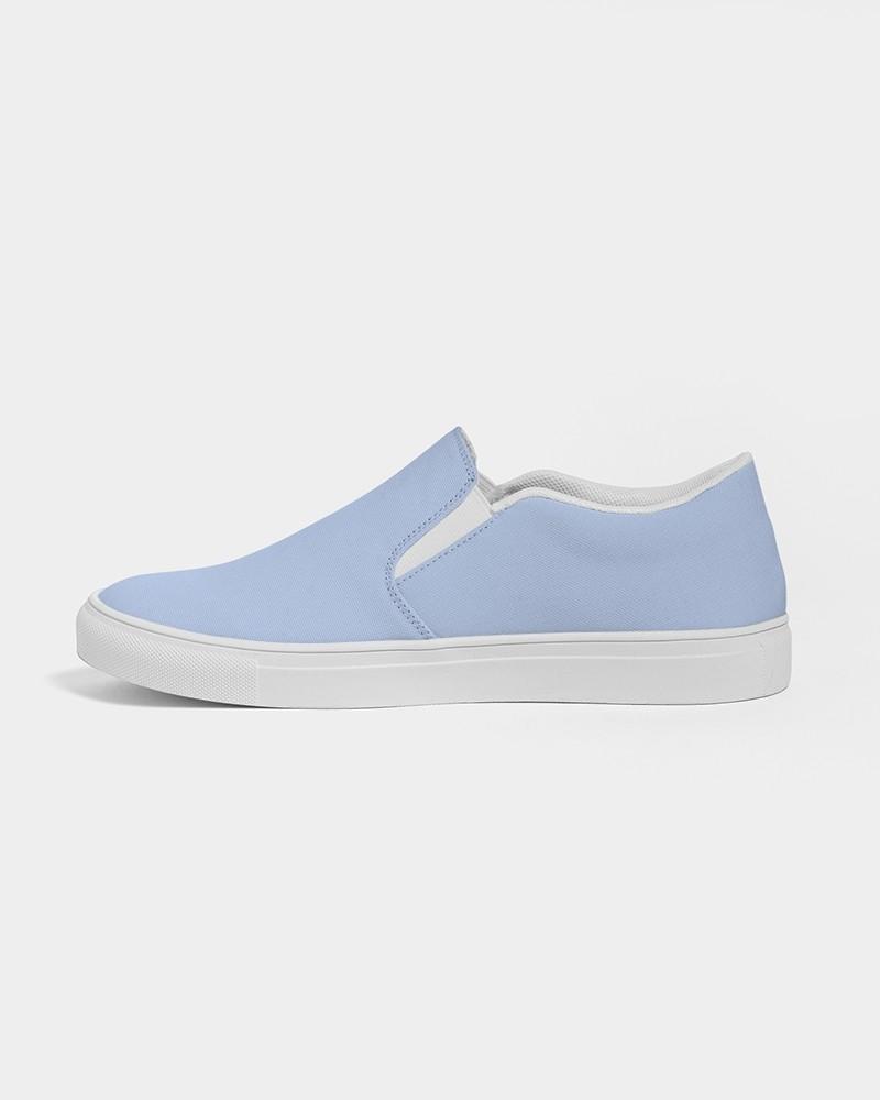 Pale Pastel Blue Men's Slip-On Canvas Sneakers C30M15Y0K0 - Side 1