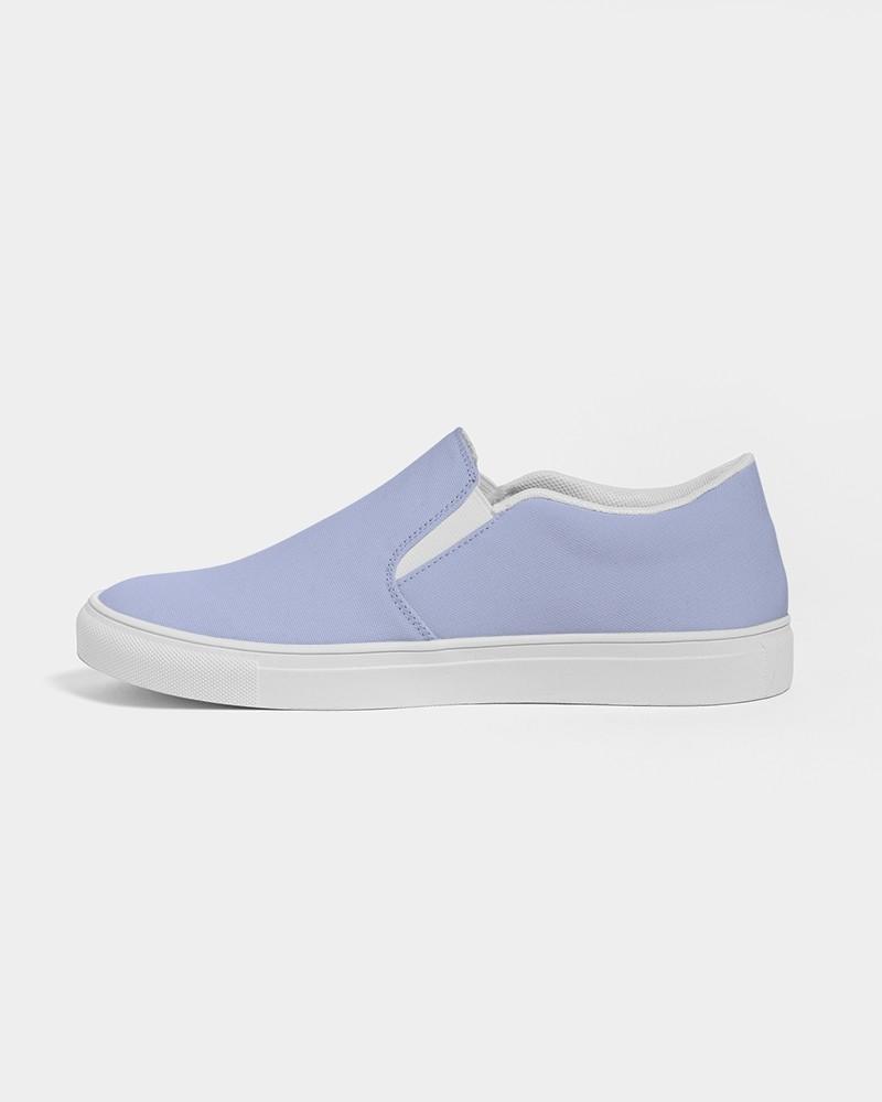 Pale Pastel Blue Men's Slip-On Canvas Sneakers C30M22Y0K0 - Side 1