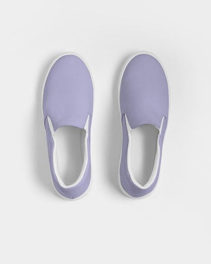 Pale Pastel Blue Men's Slip-On Canvas Sneakers C30M30Y0K0 - Top