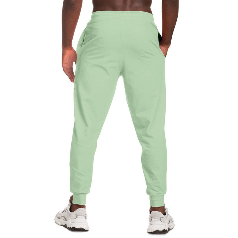 Pale Pastel Green Joggers C22M0Y30K0 - Man Back