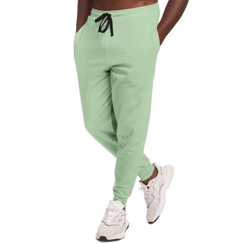 Pale Pastel Green Joggers C22M0Y30K0 - Man Side