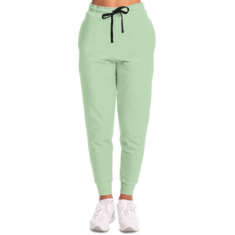 Pale Pastel Green Joggers C22M0Y30K0 - Woman Front