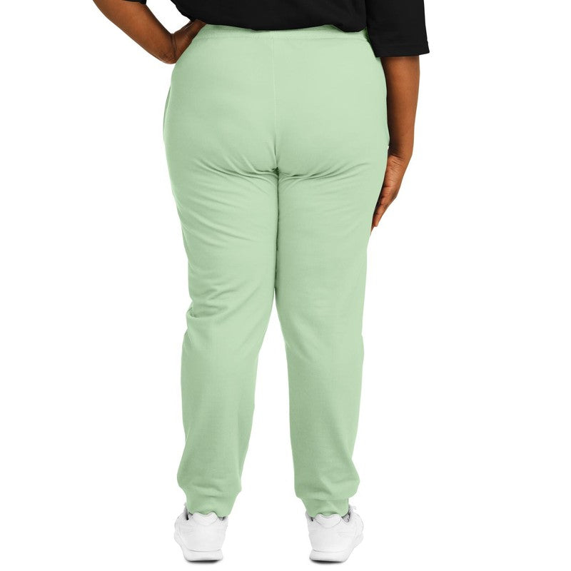 Pale Pastel Green Joggers PLUS C22M0Y30K0 - Woman Back