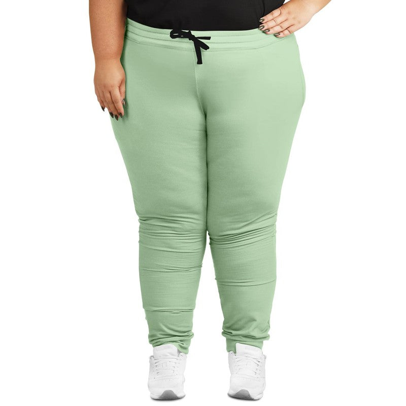 Pale Pastel Green Joggers PLUS C22M0Y30K0 - Woman Front 2