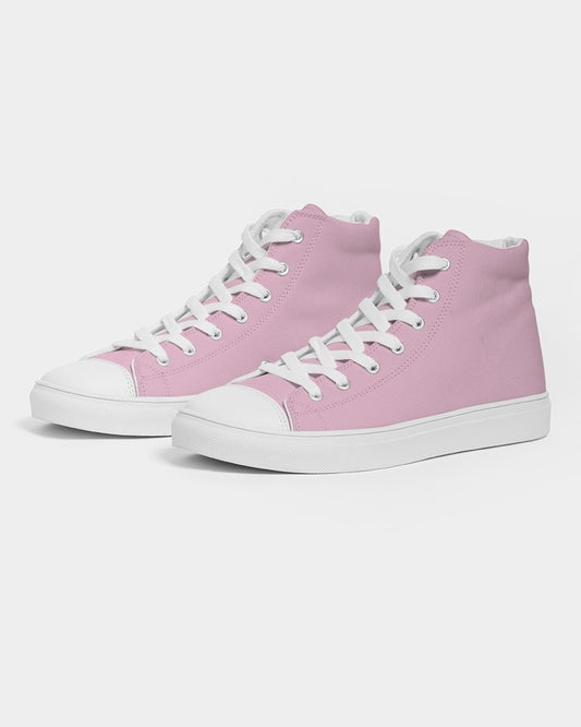 Pale Pastel Magenta High-Top Canvas Sneakers C0M30Y0K0 - Side 3