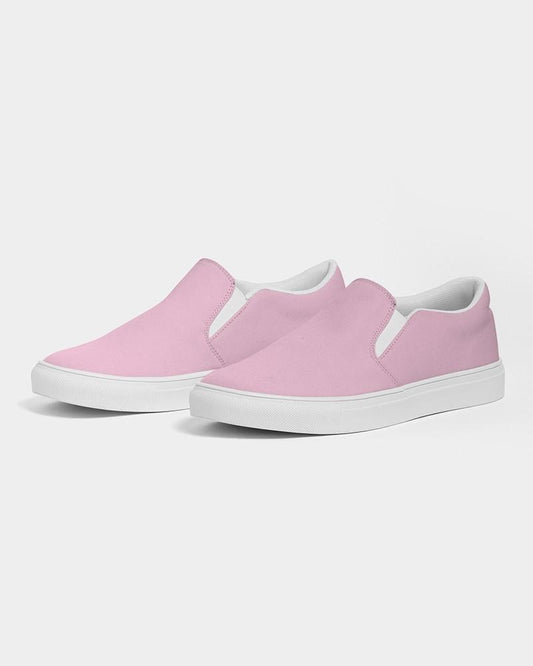 Pale Pastel Magenta Men's Slip-On Canvas Sneakers C0M30Y0K0 - Side 3