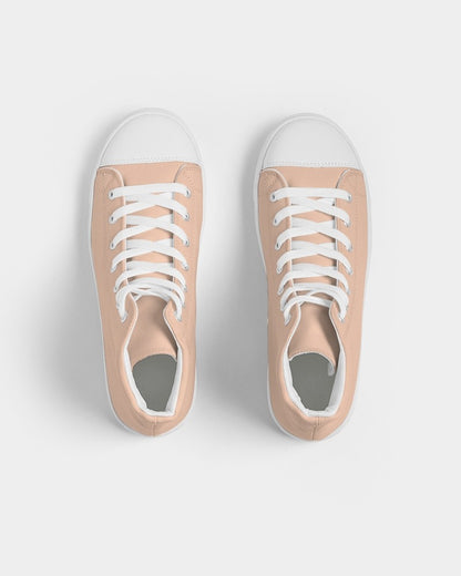 Pale Pastel Orange High-Top Canvas Sneakers C0M22Y30K0 - Top