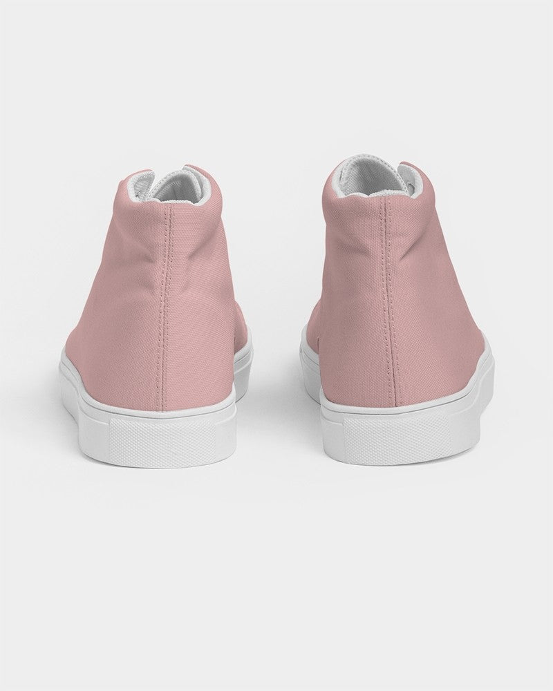 Pale Pastel Pink High-Top Canvas Sneakers C0M30Y15K0 - Back