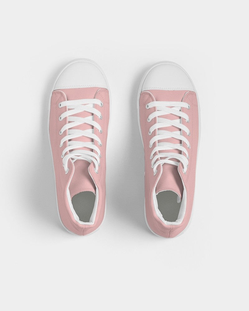 Pale Pastel Pink High-Top Canvas Sneakers C0M30Y15K0 - Top