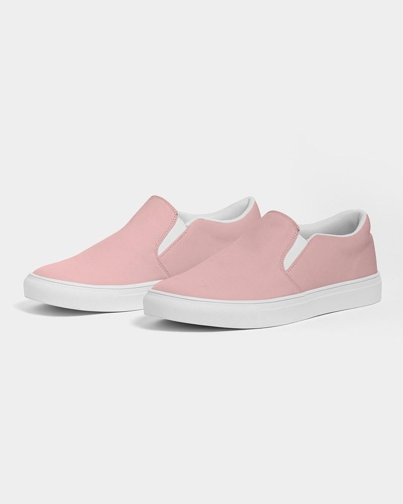 Pale Pastel Pink Men's Slip-On Canvas Sneakers C0M30Y15K0 - Side 3