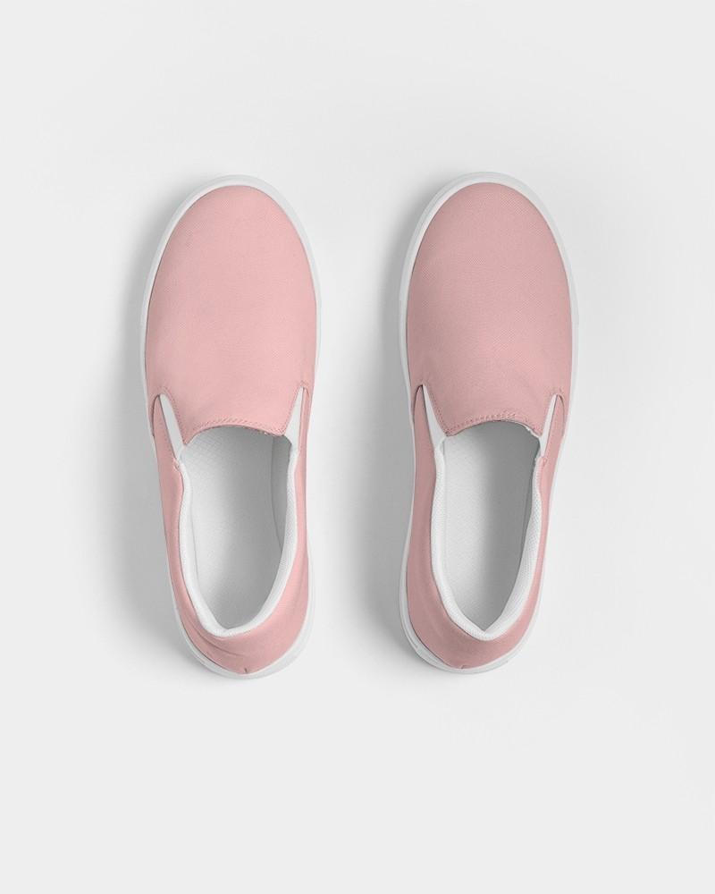 Pale Pastel Pink Men's Slip-On Canvas Sneakers C0M30Y15K0 - Top