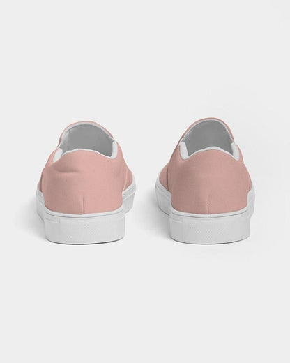 Pale Pastel Pink Red Men's Slip-On Canvas Sneakers C0M30Y22K0 - Back