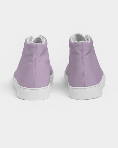 Pale Pastel Purple High-Top Canvas Sneakers C15M30Y0K0 - Back