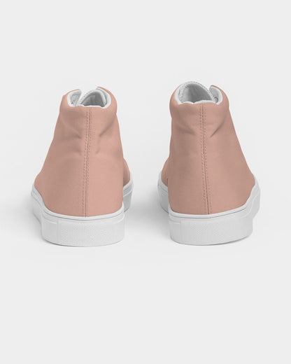 Pale Pastel Red High-Top Canvas Sneakers C0M30Y30K0 - Back