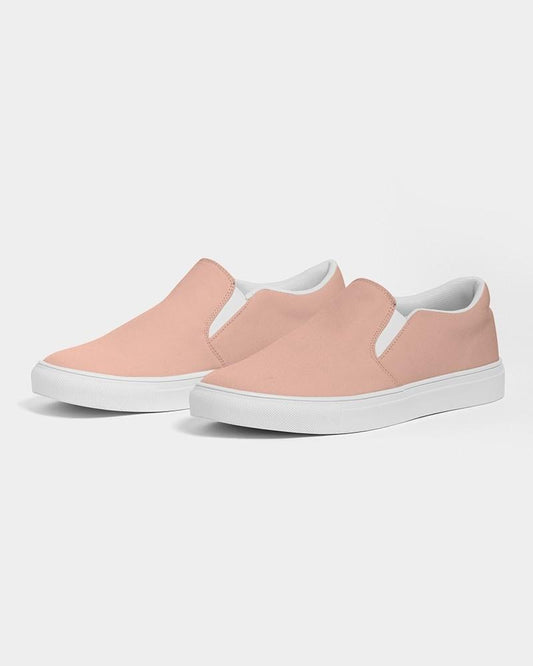 Pale Pastel Red Men's Slip-On Canvas Sneakers C0M30Y30K0 - Side 3