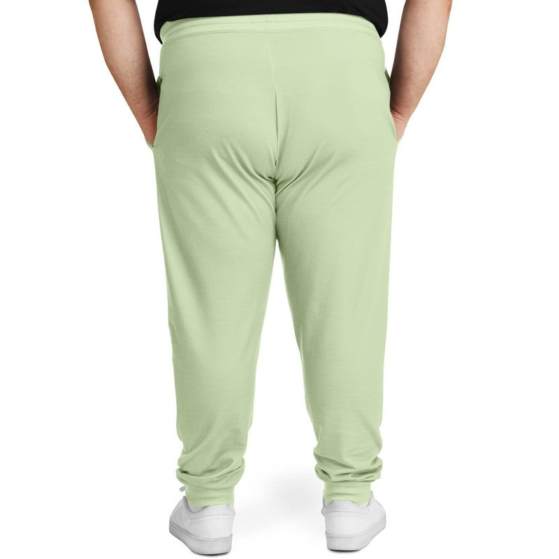 Pale Pastel Warm Green Joggers PLUS C15M0Y30K0 - Man Back 2