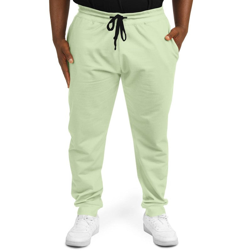 Pale Pastel Warm Green Joggers PLUS C15M0Y30K0 - Man Front