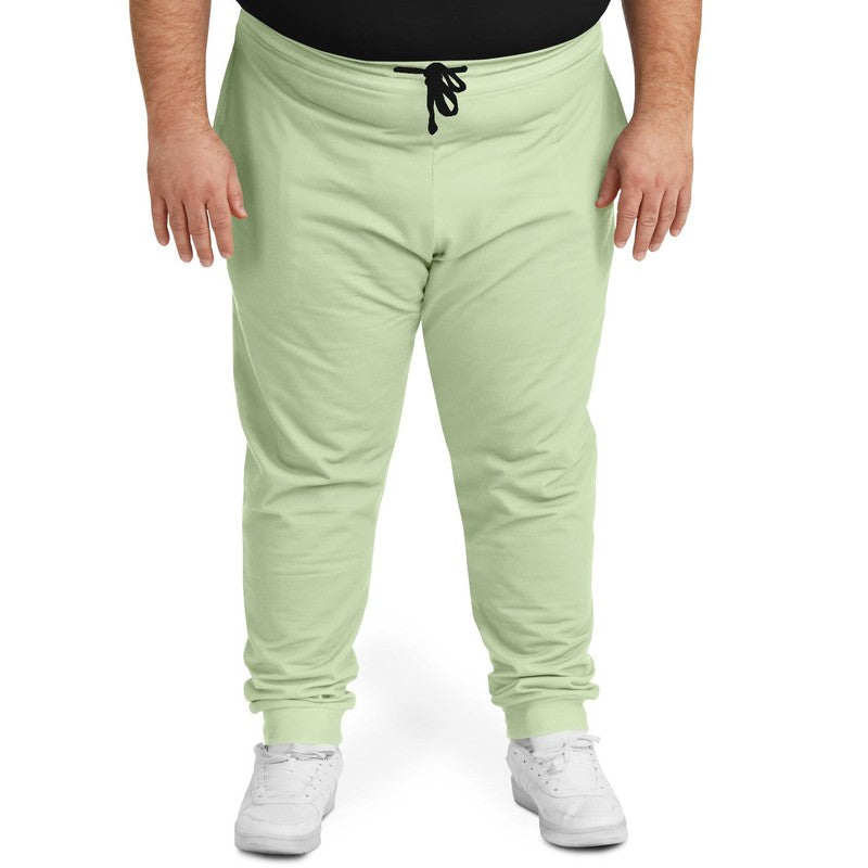 Pale Pastel Warm Green Joggers PLUS C15M0Y30K0 - Man Front 2