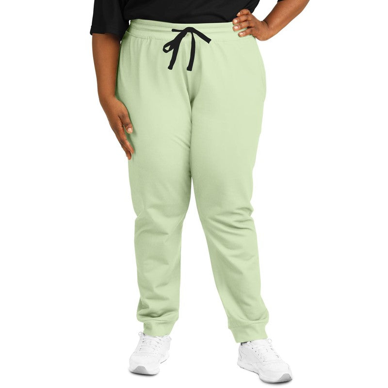 Pale Pastel Warm Green Joggers PLUS C15M0Y30K0 - Woman Front