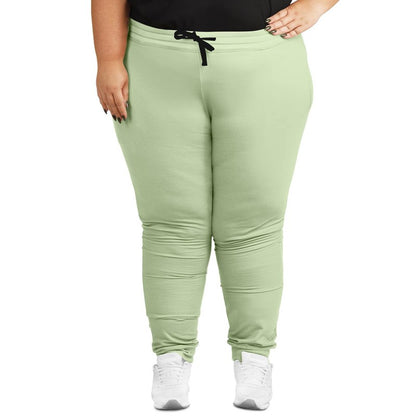 Pale Pastel Warm Green Joggers PLUS C15M0Y30K0 - Woman Front 2