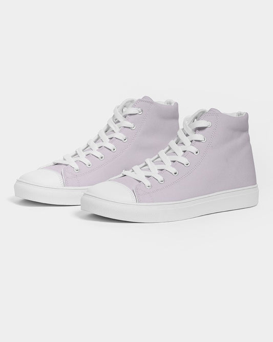 Pale Purple High-Top Canvas Sneakers C5M10Y0K0 - Side 3