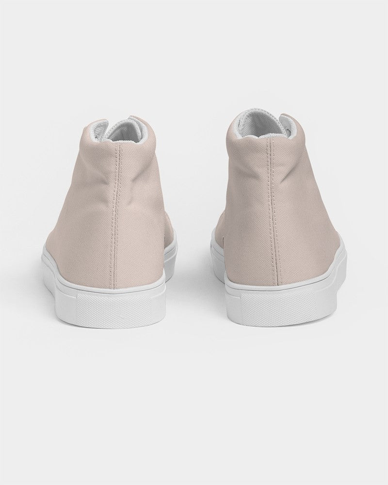 Pale Red High-Top Canvas Sneakers C0M10Y10K0 - Back