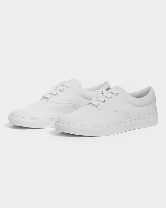 Pale White Canvas Sneakers C0M0Y0K0 - Side 3