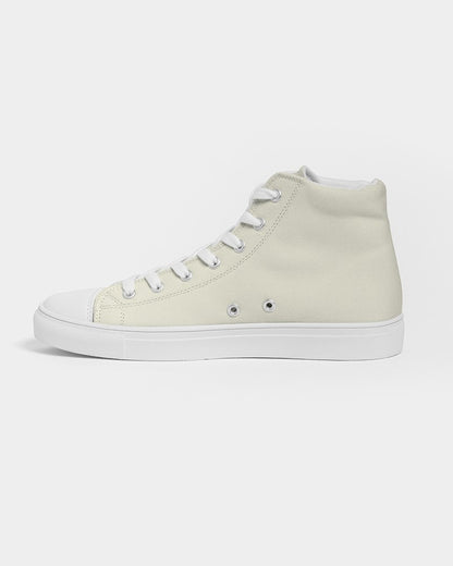 Pale Yellow High-Top Canvas Sneakers C0M0Y10K0 - Side 1