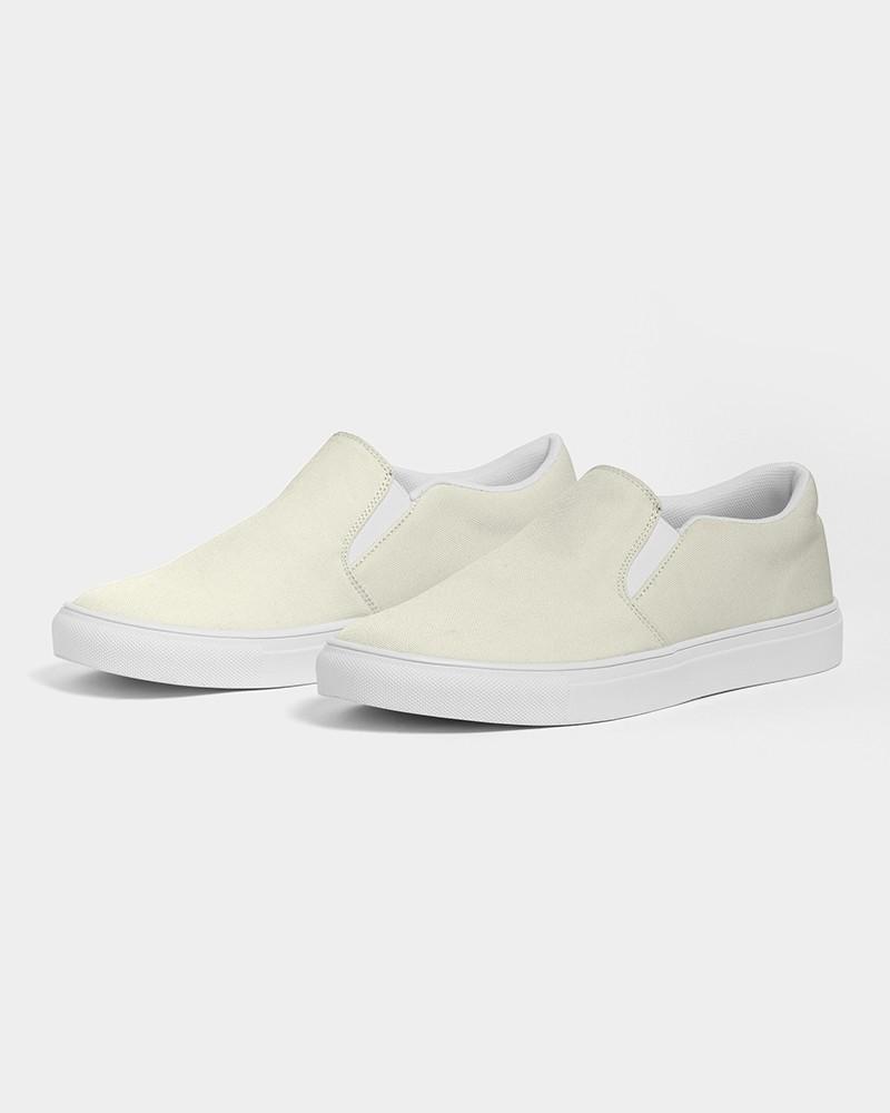 Pale Yellow Men's Slip-On Canvas Sneakers C0M0Y10K0 - Side 3