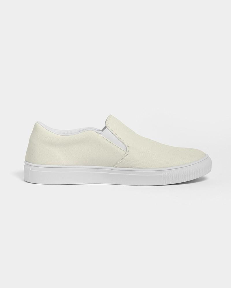 Pale Yellow Men's Slip-On Canvas Sneakers C0M0Y10K0 - Side 4